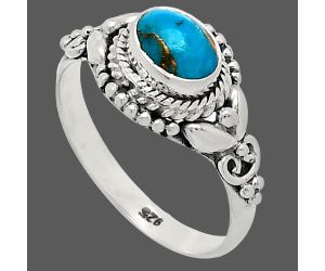 Copper Blue Turquoise Ring size-7.5 SDR239860 R-1286, 7x5 mm
