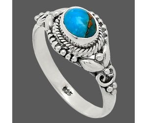 Copper Blue Turquoise Ring size-8.5 SDR239872 R-1286, 7x5 mm