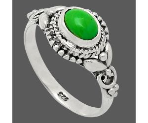 Green Mohave Turquoise Ring size-8 SDR239874 R-1286, 7x5 mm