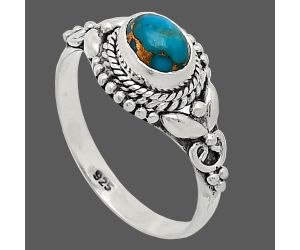 Copper Blue Turquoise Ring size-8 SDR239876 R-1286, 7x5 mm