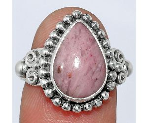 Pink Tulip Quartz Ring size-6.5 SDR239889 R-1071, 9x14 mm
