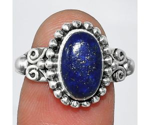 Lapis Lazuli Ring size-9 SDR239896 R-1071, 7x12 mm