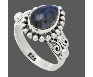 Blue Labradorite Ring size-6.5 SDR239915 R-1071, 7x10 mm