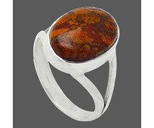 Red Moss Agate Ring size-8.5 SDR239931 R-1002, 11x15 mm