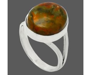 Rhyolite - Rainforest Jasper Ring size-8 SDR239950 R-1002, 13x15 mm