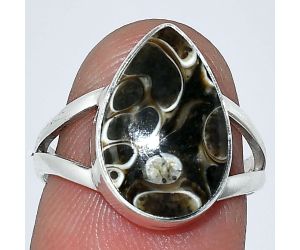 Turtella Jasper Ring size-7 SDR239956 R-1002, 10x16 mm
