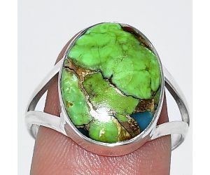 Copper Green Turquoise Ring size-9 SDR239979 R-1002, 12x16 mm