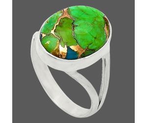 Copper Green Turquoise Ring size-9 SDR239979 R-1002, 12x16 mm