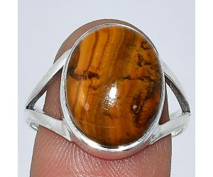 Honey Dendritic Opal Ring size-9 SDR239998 R-1002, 12x16 mm