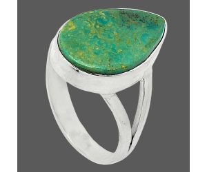 Natural Rare Turquoise Nevada Aztec Mt Ring size-7.5 SDR240017 R-1002, 12x17 mm