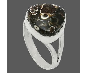 Turtella Jasper Ring size-7.5 SDR240019 R-1002, 13x13 mm