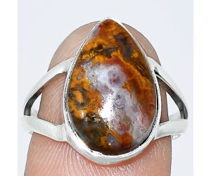 Rare Cady Mountain Agate Ring size-8 SDR240040 R-1002, 11x16 mm