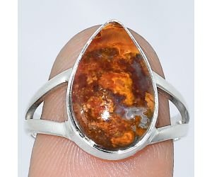 Rare Cady Mountain Agate Ring size-8 SDR240067 R-1002, 10x16 mm