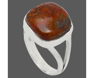 Rare Cady Mountain Agate Ring size-7.5 SDR240070 R-1002, 13x13 mm