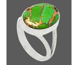 Copper Green Turquoise Ring size-8 SDR240072 R-1002, 12x16 mm