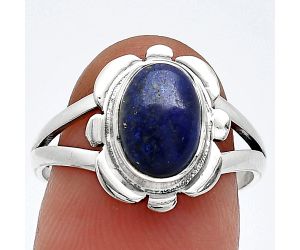 Lapis Lazuli Ring size-8 SDR240140 R-1342, 7x10 mm
