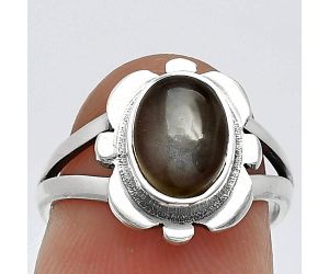 Gray Moonstone Ring size-6 SDR240150 R-1342, 7x9 mm