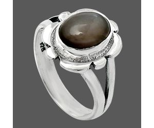 Gray Moonstone Ring size-6 SDR240150 R-1342, 7x9 mm