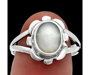 Srilankan Moonstone Ring size-8 SDR240154 R-1342, 7x9 mm