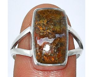 Rare Cady Mountain Agate Ring size-8.5 SDR240159 R-1002, 9x16 mm