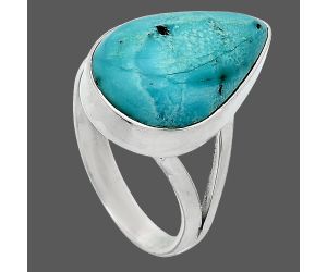 Natural Rare Turquoise Nevada Aztec Mt Ring size-8 SDR240171 R-1002, 12x19 mm