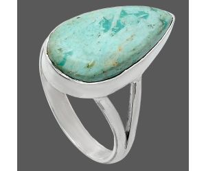 Natural Rare Turquoise Nevada Aztec Mt Ring size-9 SDR240177 R-1002, 11x20 mm