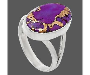 Copper Purple Turquoise Ring size-8 SDR240178 R-1002, 10x17 mm