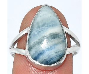 Blue Scheelite Ring size-8 SDR240204 R-1002, 11x18 mm