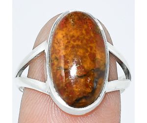 Rare Cady Mountain Agate Ring size-8 SDR240208 R-1002, 10x17 mm