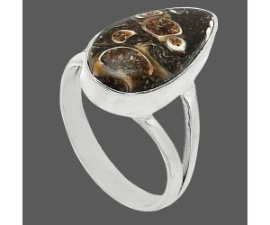 Turtella Jasper Ring size-7.5 SDR240233 R-1002, 9x17 mm