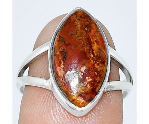 Rare Cady Mountain Agate Ring size-7.5 SDR240242 R-1002, 9x17 mm