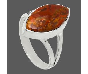 Rare Cady Mountain Agate Ring size-7.5 SDR240242 R-1002, 9x17 mm