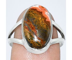 Rare Cady Mountain Agate Ring size-8.5 SDR240252 R-1002, 10x16 mm