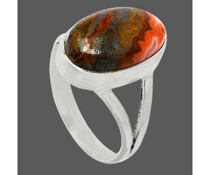 Rare Cady Mountain Agate Ring size-8.5 SDR240252 R-1002, 10x16 mm