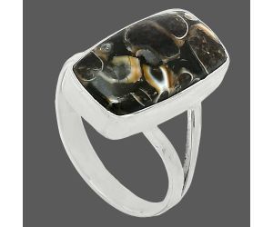 Turtella Jasper Ring size-9 SDR240256 R-1002, 10x19 mm