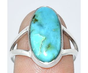 Natural Rare Turquoise Nevada Aztec Mt Ring size-8 SDR240271 R-1002, 9x17 mm