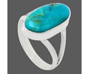 Natural Rare Turquoise Nevada Aztec Mt Ring size-8 SDR240271 R-1002, 9x17 mm