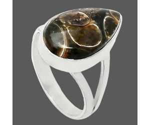 Turtella Jasper Ring size-7.5 SDR240277 R-1002, 11x17 mm