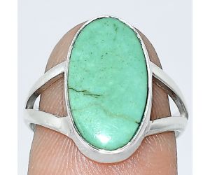 Natural Rare Turquoise Nevada Aztec Mt Ring size-7 SDR240281 R-1002, 9x16 mm