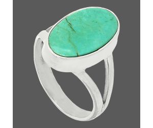 Natural Rare Turquoise Nevada Aztec Mt Ring size-7 SDR240281 R-1002, 9x16 mm