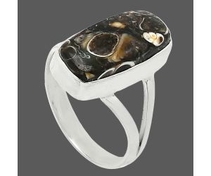 Turtella Jasper Ring size-8 SDR240283 R-1002, 9x18 mm