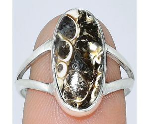 Turtella Jasper Ring size-8 SDR240287 R-1002, 8x17 mm