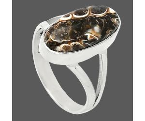 Turtella Jasper Ring size-8 SDR240287 R-1002, 8x17 mm