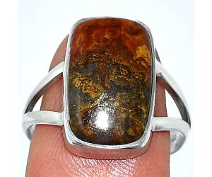 Rare Cady Mountain Agate Ring size-8.5 SDR240296 R-1002, 10x16 mm