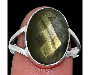 Spectrolite Labradorite Checker Ring size-9 SDR240378 R-1002, 12x16 mm