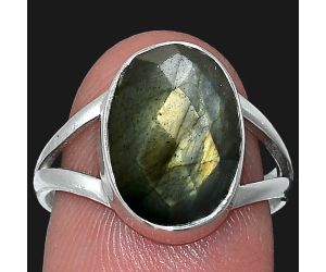 Spectrolite Labradorite Checker Ring size-7.5 SDR240390 R-1002, 10x14 mm