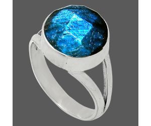 Blue Labradorite Checker Ring size-7.5 SDR240392 R-1002, 12x12 mm