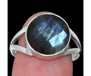 Blue Labradorite Checker Ring size-8 SDR240421 R-1002, 12x12 mm