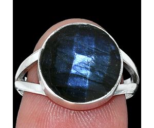 Blue Labradorite Checker Ring size-7 SDR240432 R-1002, 12x12 mm