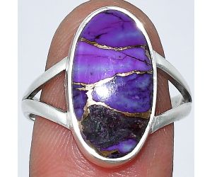 Copper Purple Turquoise Ring size-9 SDR240434 R-1002, 10x18 mm